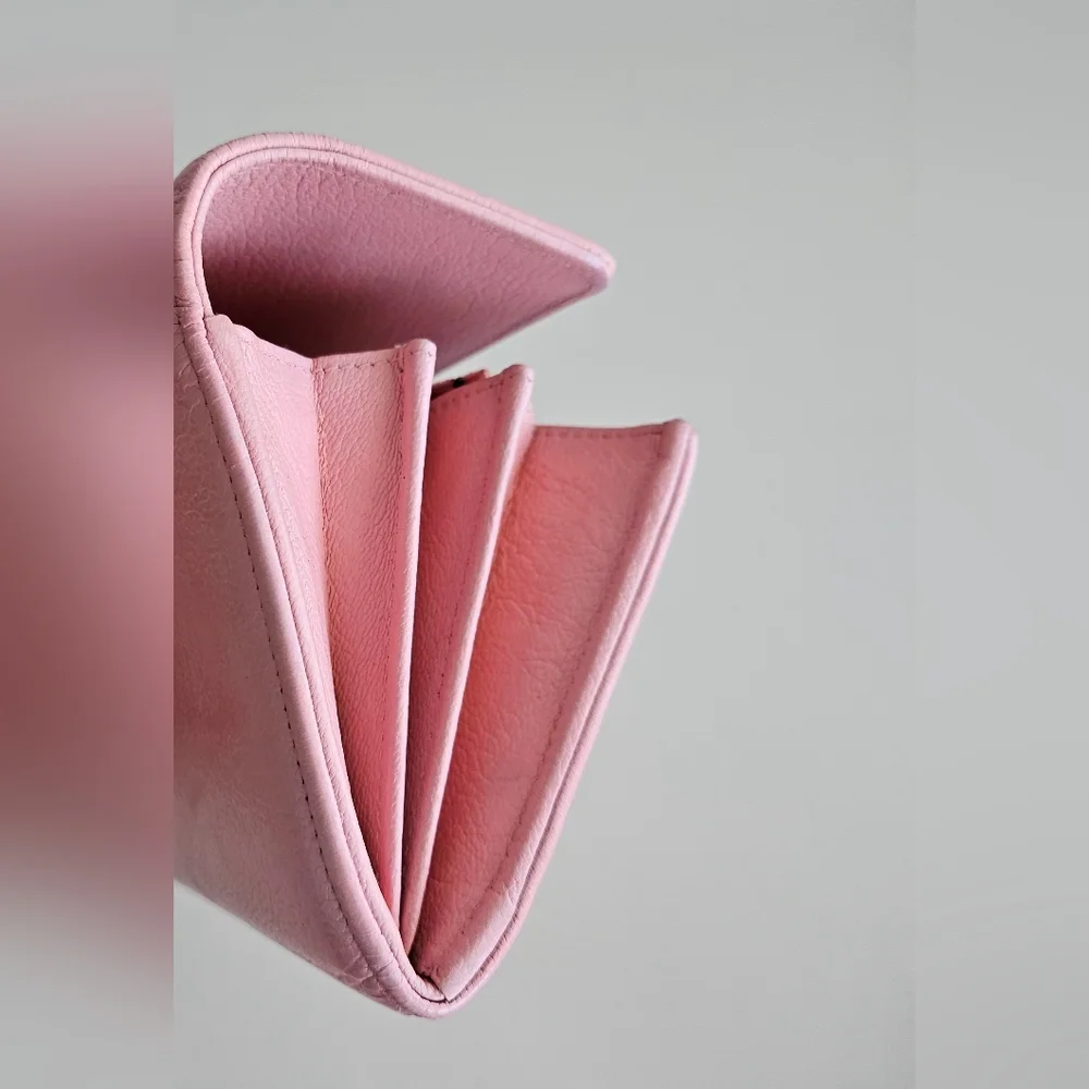 Chanel Pink Calfskin Long Wallet